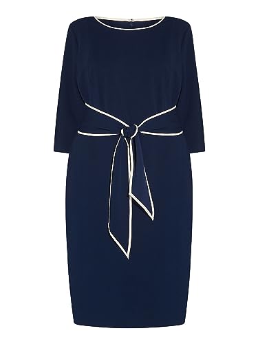 Image of Adrianna Papell Tipped Crepe Tie Dress
