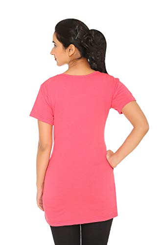Image of In Love Women's Plus Size Longline T-Shirt with Side Pocket, 3 /4 Sleeve, Crew Neck