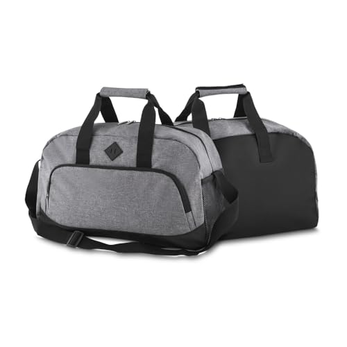 Mala Esportiva 20L Poliéster 300D Mescla — Alça de Mão e Ombro, Bolso Frontal e Lateral