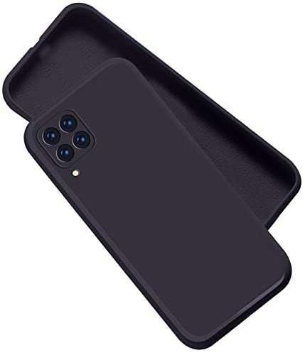 Image of A rtistque Liquid TPU Back Cover for Samsung M33 5G Back Cover | Silicone Matte Shockproof Flexible with Camera Protection Soft Back Cover Case for Samsung Galaxy M33 5G - Black