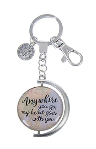 Porte-clés You Mean the World to Me Spinning idée cadeau Saint-Valentin et anniversaire