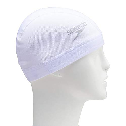 Speedo(スピード) スイムキャップ Logo Mesh Cap ロゴメッシュキャップ 水泳 ユニセックス SE12050 ホワイト L