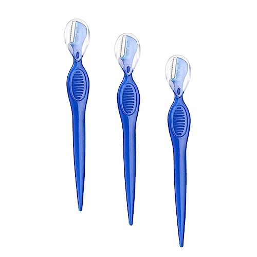 OSOLADY 3pcs Stainless Steel Eyebrow Razors for Women Brow Trimmers Beauty Makeup Tools Portable Non-Slip Grip