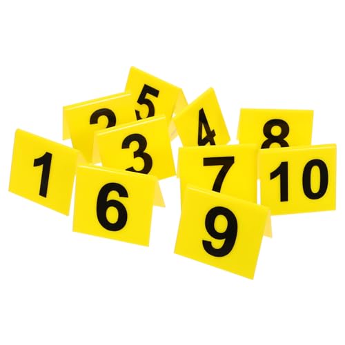 VALICLUD 10Pcs Shaped Acrylic Table Number Markers Compact Game Markers for Restaurants Cafes and Events Stylish Dining Table Identification and Break Resistant Design