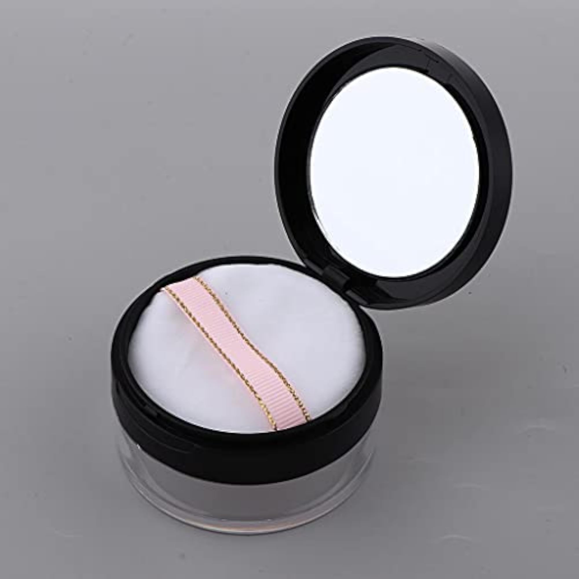 Empty Loose Powder Case Blush Storage Container, Black