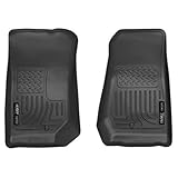 Husky Liners Weatherbeater Floor Mats | Fits 2007-2013 Jeep Wrangler JK | Front Row, 2-pc Black - 18021