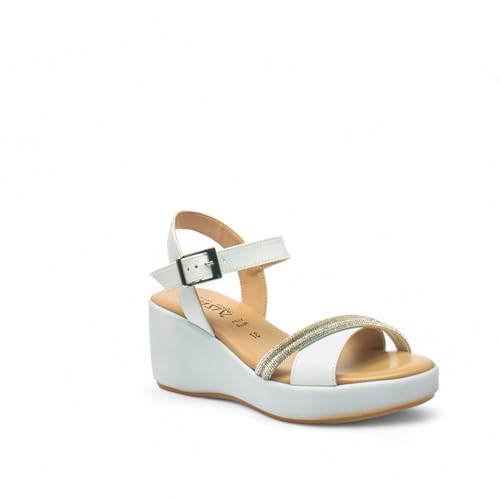 Sandales femme Cinzia Soft TS61224 | Chaussures cuir décontractées blanc noir