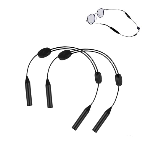 SWINILAYA Cordino per Occhiali, 2 Pezzi Cordino per Occhiali Sportivi, Cinturino Regolabile per Occhiali, Cinturino per Occhiali Antiscivolo Senza Coda per Uomini, Donne, Bambini