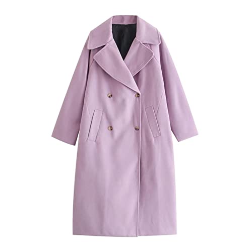 Manteau en laine violet long vintage pour exprimer votre féminité cet automne