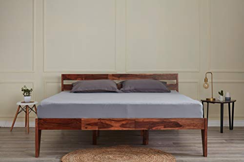Image of Wakefit King Size Bed & Mattress Combo - Sheesham Wood Bed with Memory Foam Mattress (78x72inches, Brown)