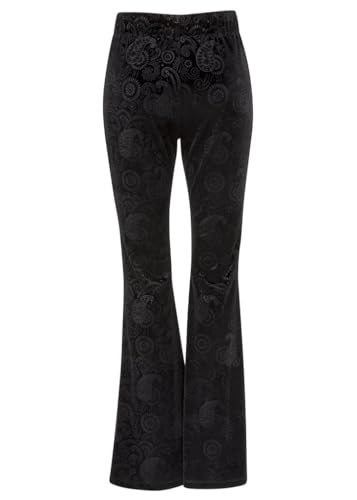 Women's Velvet Bell Bottom Pants Burnout Velvet Flare Pants2