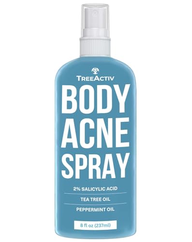 TreeActiv Body & Back Acne Treatment Original Formula, 8 fl oz, 2% Salicylic Acid, Cystic & Body Acne Spray for Chest, Shoulders & More, Bacne Treatment for Teens & Adults
