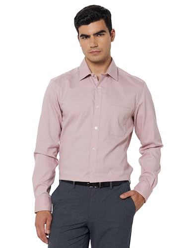 Image of Louis Philippe Men's Regular Fit Easy to Iron Everyday wear Premium Cotton Full Sleeve Solid Formal Shirt