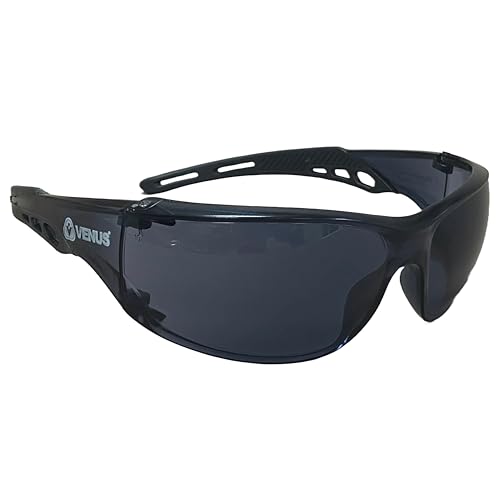 Image of VENUS - E-306 GHC - Safety Goggles - ANSI Z87+ Certified, Polycarbonate Hard Coated Anti-Scratch Lens, UV Protection, Industrial, Bike & Car Driving - Clear Lens - Pack of 1
