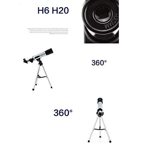 Telescopio Refractor Astronómico 50mm con Tripode miniatura 6