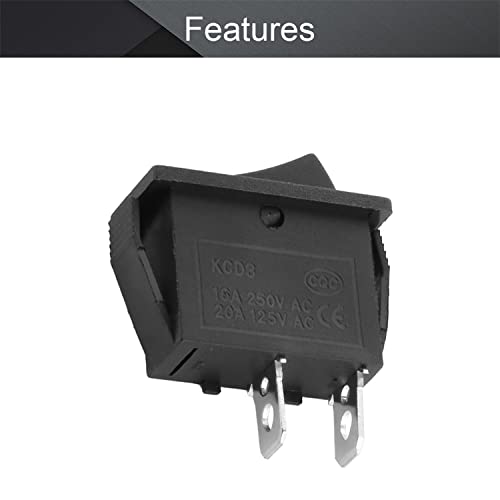 Mriuuod 5Pcs Snap In Boat Rocker Switch On/Off 2 Pin 12V 250V/15A 125V/20A Rocker Toggle Switch Use For Car Auto Boat Household Appliances #TOP3