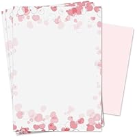 Juego de papel de carta romántico | membretes de carta con sobre