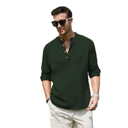 Image of Vida Loca Men Full Sleeve Solid Cotton Blend Straight Slim Fit Kurta Shirt for Men's.