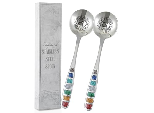 Meditation Gifts, Zen Yoga Gifts, Meditating Chakra Spoon Set of