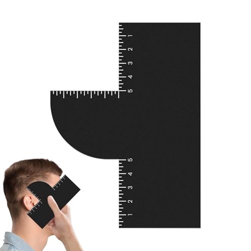 Plantilla de Mejora | Plantilla para Líneas de Corte - Guía de Bordes Reutilizable para Spray de Color con Indicadores de Medida para Peluquería, Salón, Viaje, Hogar y Citas