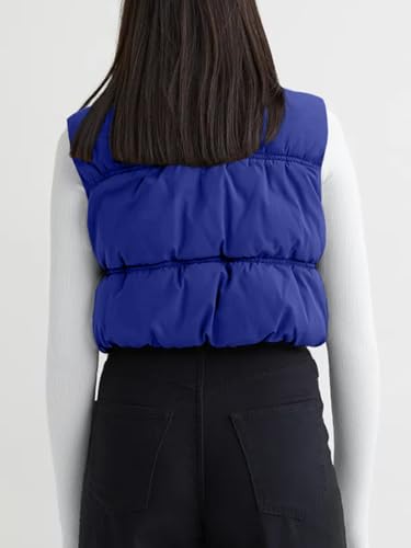 Image of SySea Women's Crop Puffer Vest Winter Zip Up Lightweight Sleeveless Warm Outerwear Padded Coat