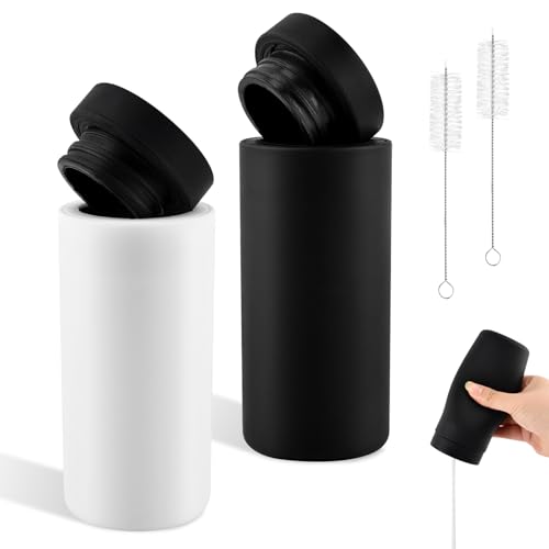 2‑Pack Refillable Silicone Soap Squeeze Bottles, 240ml Liquid Dispenser