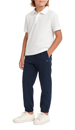 Champion Boys Regular Fit School Uniform Twill Jogger Pants Dark Navy - image 2