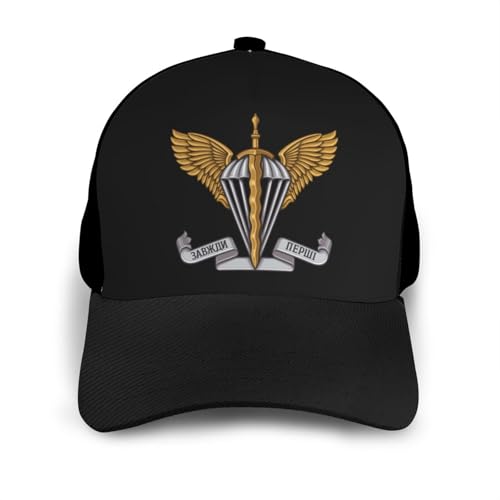 Ukrainian Air Assault Forces Bonnets Curved Brim Mesh Baseball Cap Casual Sun Hat Unisex3