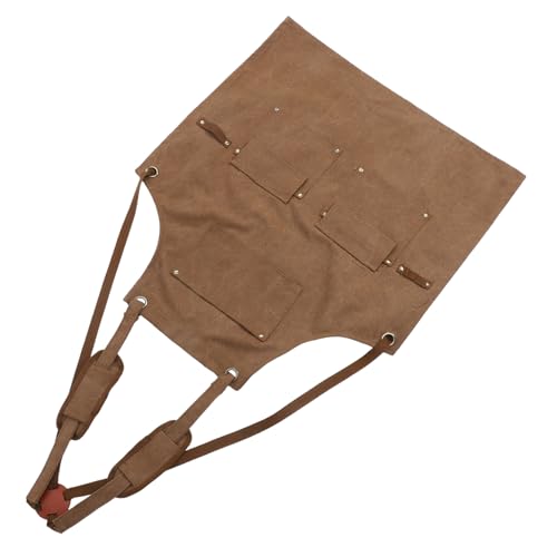 Delantal de lona para hombre Hemobllo con correas ajustables y bolsillos para carpintería