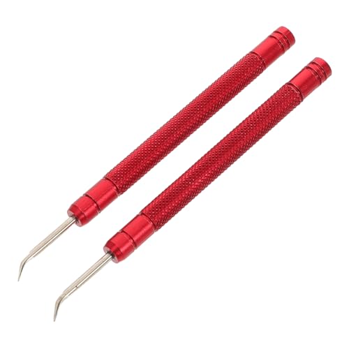 Abaodam 2 Piezas Herramientas para Reparación de Relojes Palancas de Metal para Extracción y Ajuste de Accesorio Compacto y Duradero para Mantenimiento de Relojes Color Rojo