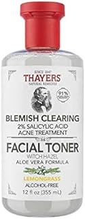 Thayers Blemish Clearing Salicylic Acid and Witch Hazel Acne Face Toner, 12 fl oz
