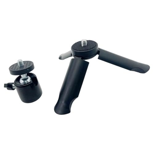 小型三脚電話ホルダークリップオプションスポーツカメラスタンド用黒 1/4 インチネジ穴安全で滑り止め軽量カメラ電話マウント