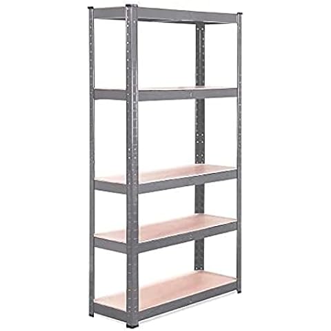 G-Rack Estantería de Garaje 180cm x 90cm x 45cm | Unidad de 5 Niveles, Gris Cover