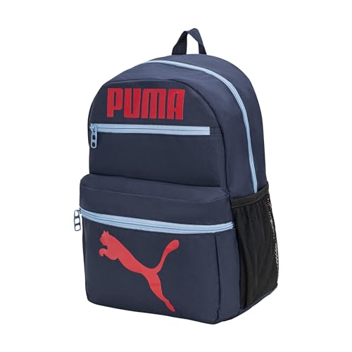 Image of PUMA Kids' Meridian Backpack, Youth Size, Navy /Red