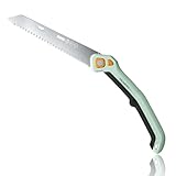 PrunePro Folding Pruning Saw, 9.5 Inch Super Sharp SK5 Triple-Cut Blade, 3 Adjustable Cutting Angles, Ergonomic Non-Slip Grip, Lightweight, Portable Hand Saw for Tree Trimming, Camping, Gardening