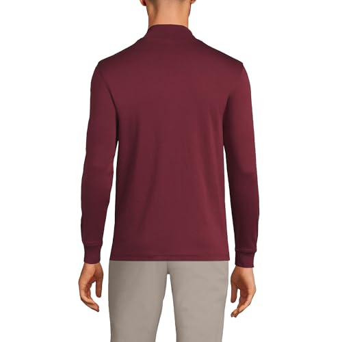 Lands' End Mens Long Sleeve Supima Mockneck Rich Burgundy Tall XX-Large2