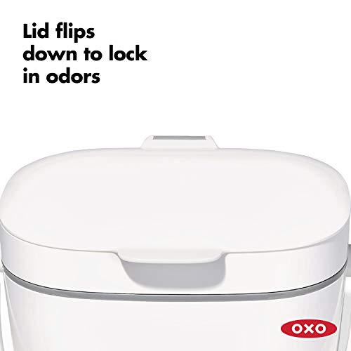 OXO Good Grips EASY-CLEAN COMPOST BIN - WHITE - 1.75 GAL/6.62 L