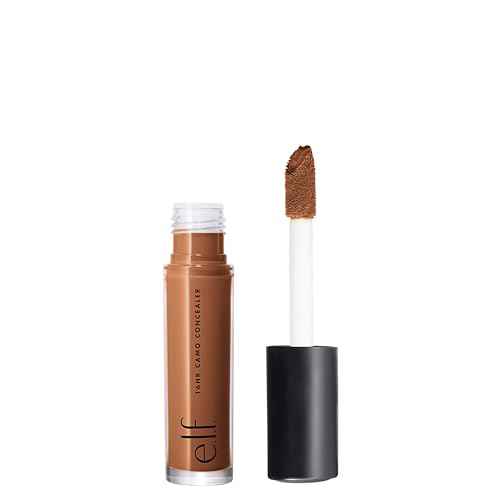 e.l.f. 16HR Camo Concealer, Full Coverage, Matte Finish Under-Eye &amp; Blemish Corrector, Hydrating Formula, 16-Hour Crease-Resistant Wear, Deep Cinnamon