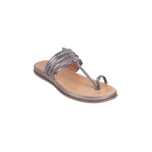 Image of Metro Women Flat Kolhapuri Comfort Chappal