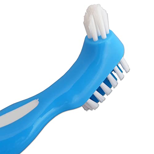 Prothesenbürste Dental Aesthetics in Blau und Weiß, Easy Grip
