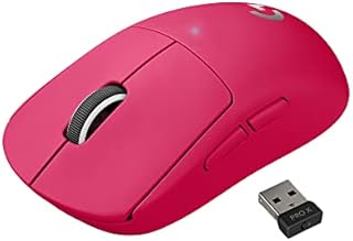 Logitech G PRO X SUPERLIGHT Wireless Gaming Mouse, Ultra-Lightweight, HERO 25K Sensor, 25,600 DPI, 5 Programmable Buttons, Long Battery Life, Compatible with PC / Mac - Magenta