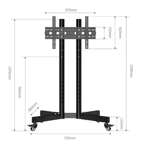 Soporte de piso ajustable para TV LCD 32-75 pulgadas miniatura 2