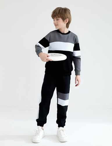 mkodopy Boys Clothes Hoodie Sweatsuits Tops and Pants Boys Fall Winter Outfits Boy Clothing Set4