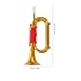 Milisten 13 inch Golden Bugle Horn Toy for Kids, Musical Pretend Play Prop for Party, Band Performance & Dress Up