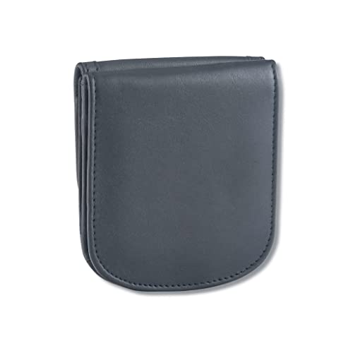 Taxi Wallet® TW14-SADDLE BLACK - Soft Leather, Compact, Front Pocket Folding Wallet - For Cards, Coins, Bills, ID (Men & Women)2