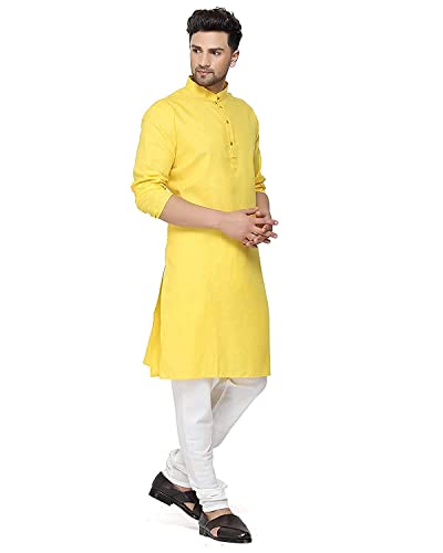 Image of OORA Men's Cotton Kurta & Pajama Set for Birthday,Wedding, Ceremony, Casual, Engagement