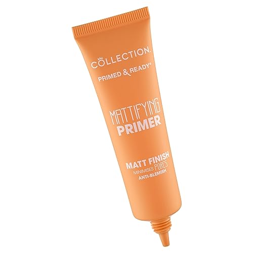 Collection Cosmetics Primed and Ready Mattifying Pore Minimiser, Matte Facial Primer For Dry Skin, 25ml, Transparent - Image 3