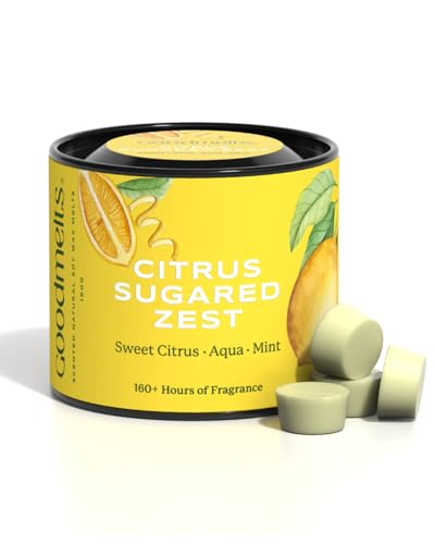 Image of Citrus Sugared Zest Scented Wax Melts | Sweet Citrus, Aqua & Mint Fragrance | Natural Soy Wax, Vegan, Essential Oil Infused | 160-200 Hrs Scent Time - Safe, Smoke-Free