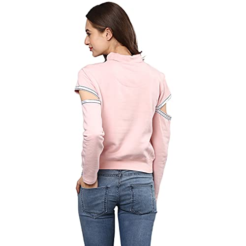 Image of Campus Sutra Cotton Women Crew Neck Sweatshirt