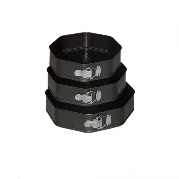 3Pcs Octagon Shape Cake Pan Set Nonstick Leakproof 3pcs 24cm|26cm|28cm Baking Pan Bakeware Shaped Cakes Cheesecake Pan